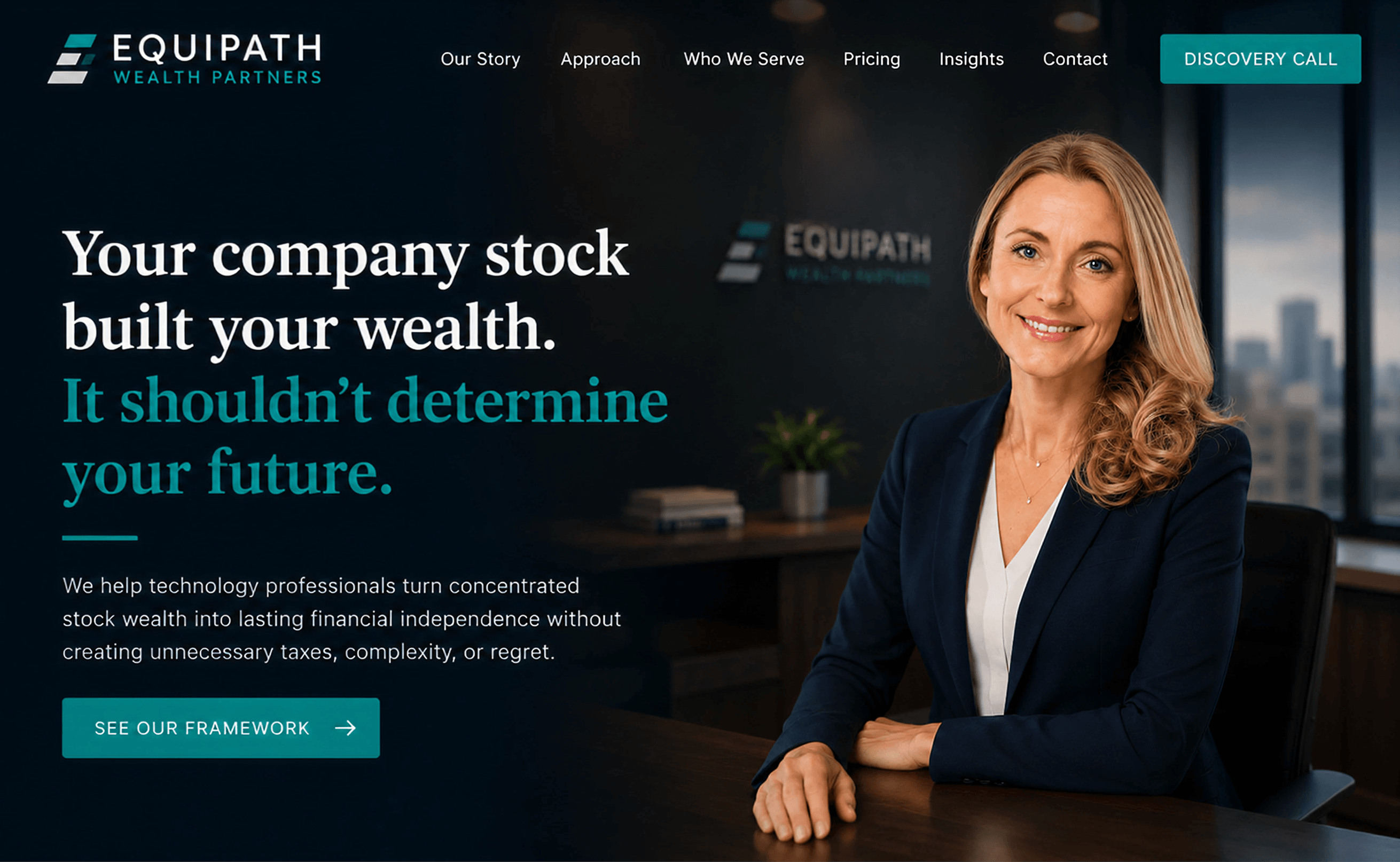 Fictional Equipath Wealth Partners website example